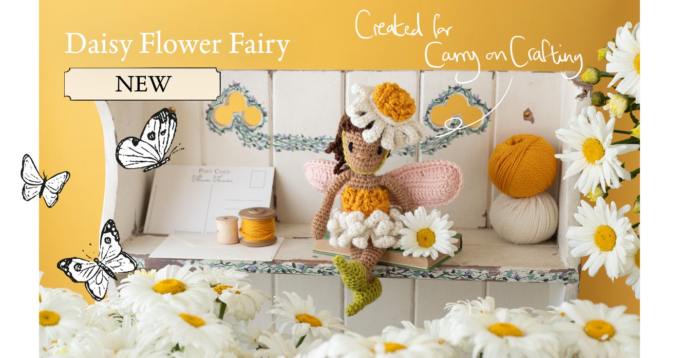 Flower fairy kits toft crochet patterns new daisy mini doll